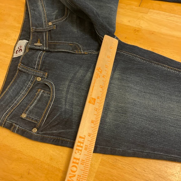 So womens bootcut jeans sz 5 mid rise flip pocket dark wash cowgirl rodeo Y2K - Picture 6 of 12